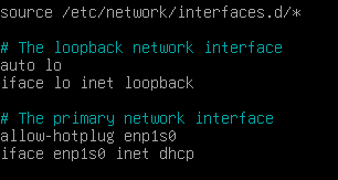 Configuración por Defecto Interfaces